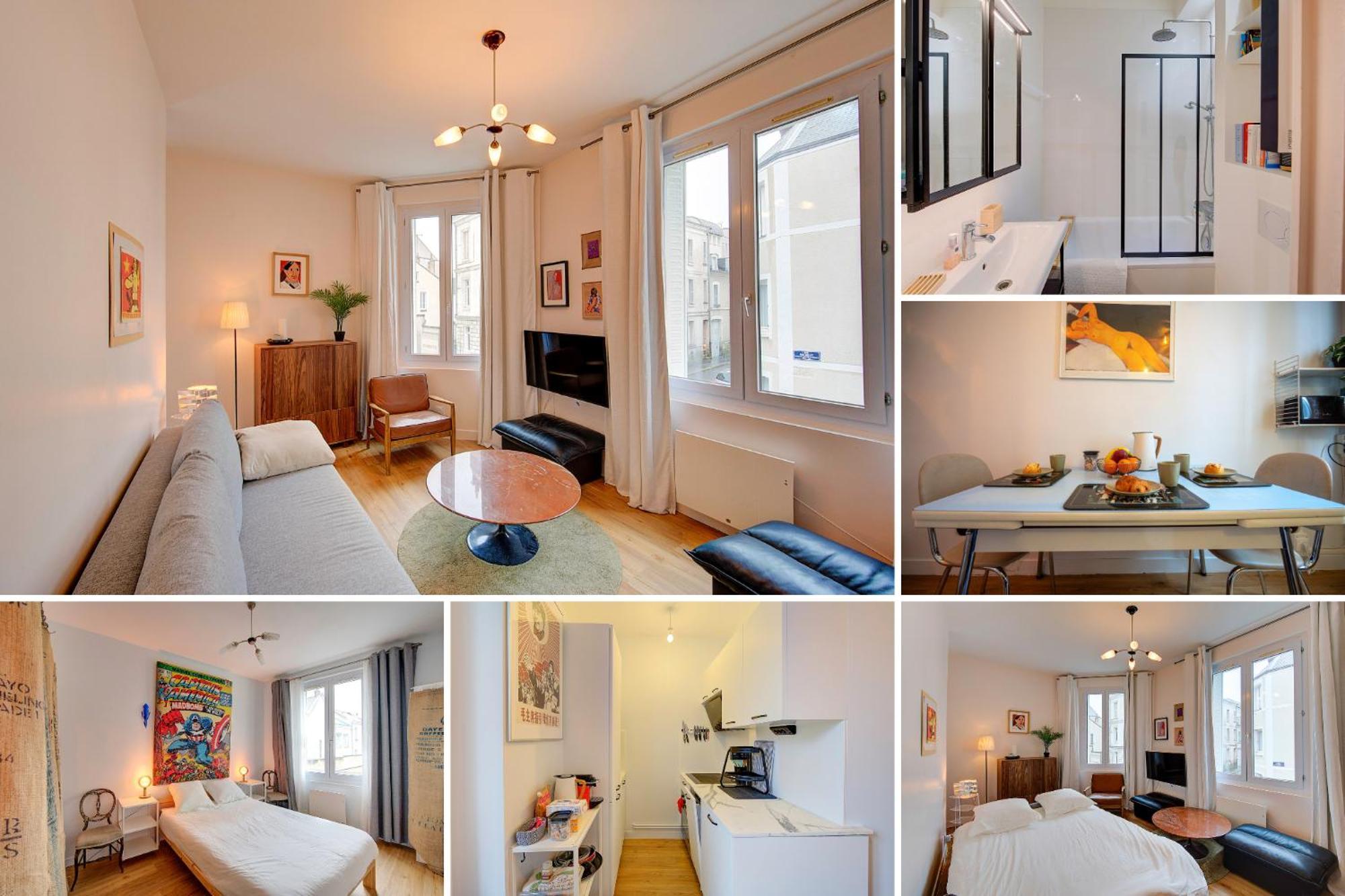Apartmán Chic Et Cosy - 5Mn De La Gare - Arrivee Autonome Tours Exteriér fotografie