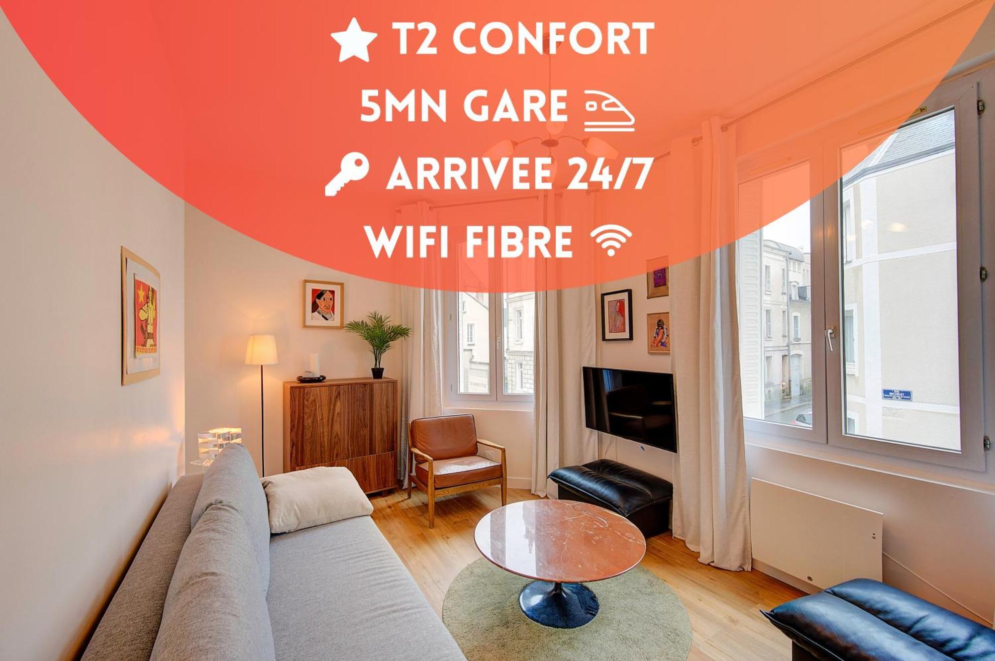 Apartmán Chic Et Cosy - 5Mn De La Gare - Arrivee Autonome Tours Exteriér fotografie